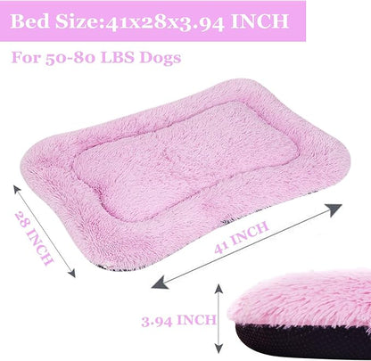 Coohom Deluxe Plush Dog Bed Pet Cushion Crate Mat
