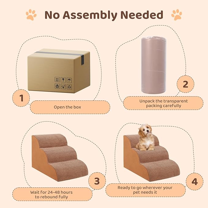 Dog Stairs for Small Dogs 3-Tier Dog