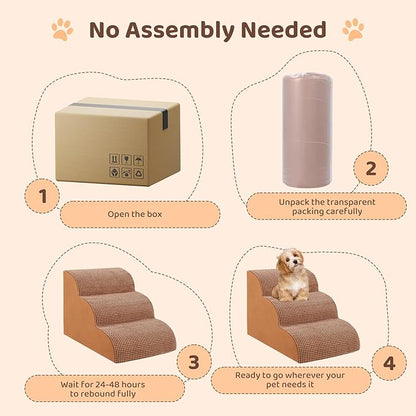 Dog Stairs for Small Dogs 3-Tier Dog