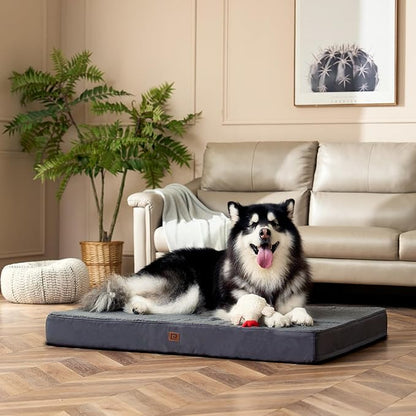 EHEYCIGA Washable Dog Beds for Large Dogs Grey(36 x 27)