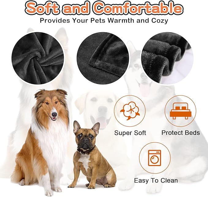 Large Dog Blanket-60 x 80" Soft Fleece Dog Blanket for Large Dog Washable