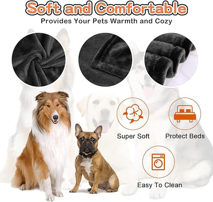 Large Dog Blanket-60 x 80" Soft Fleece Dog Blanket for Large Dog Washable