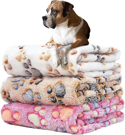 Blankets for Dogs 1 Pack 3 Dog 41" x 31",Cute Paw
