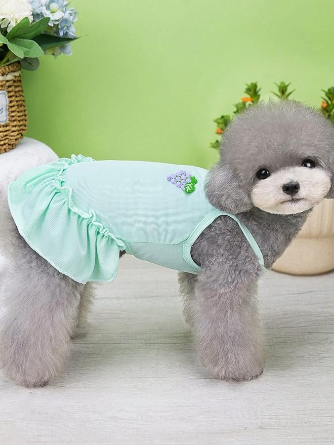 QWINEE Cat Dog Dress Cat Puppy Skirt Pet