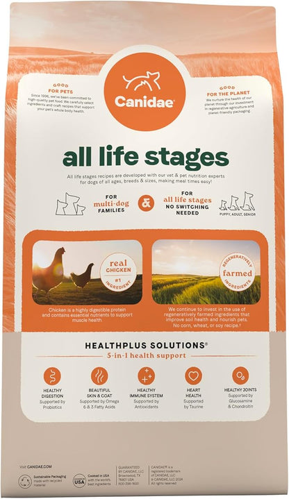 Canidae All Life Stages Multi-Protein Recipe with Chicken, Turkey, Lamb, and Fish – High Protein Premium Dry Dog Food for All Ages, Breeds, and Sizes– 40 lbs.