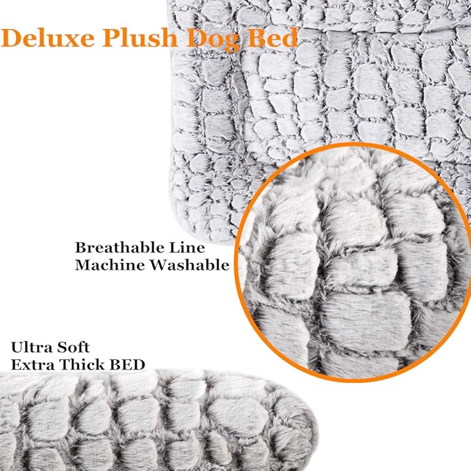 Coohom Deluxe Plush Dog Bed Pet Cushion Crate Mat