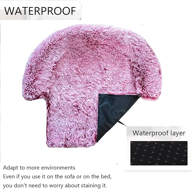 Calming Dogs/Cats Bed Fluffy Plush Dogs/Cats Mat for Furniture Protector with Waterproof Lining