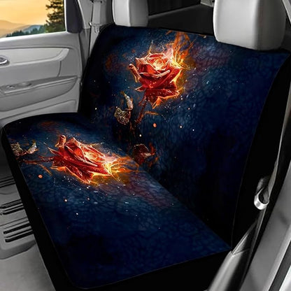AFPANQZ Flame Rose Car Seat Cover for Women