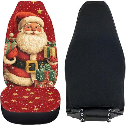 Christmas Santa Claus Seat Covers for Cars Front Seat
