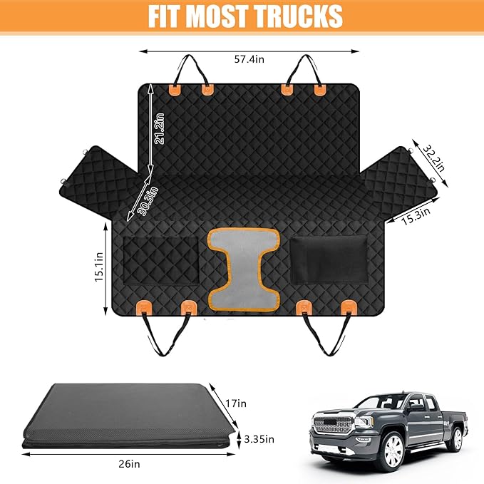 Truck Back Seat Extender for Dogs F150, Silverado