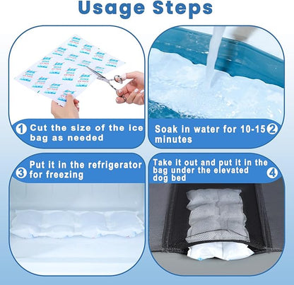 Elevated Dog Bed with Ice Pack 36'' Large