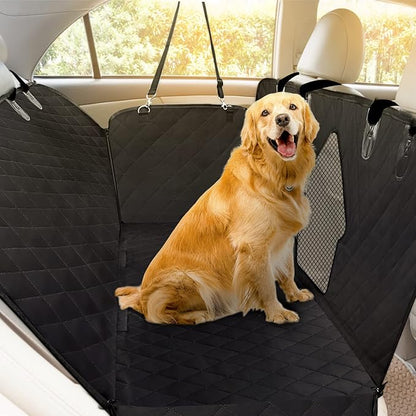 IVY&LANE Dog Car Seat Cover for Dogs 100% Waterproof 600D Scratchproof Sedans(Black,59"×63")