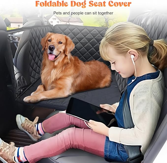 Dog Car Seat Cover for Back Seat 300lbs, Hard