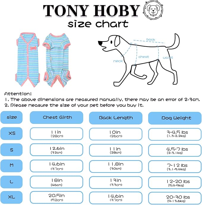 TONY HOBY Female Dog Pajamas