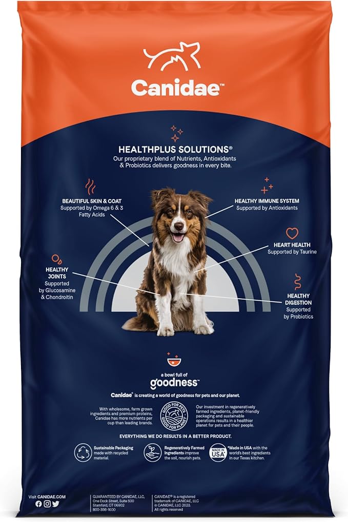 Canidae PURE Limited Ingredient Premium Adult Dry Dog Food, Lamb and Pea Recipe (New look- Real Lamb and Sweet Potato Recipe), 12 Pounds, Grain Free