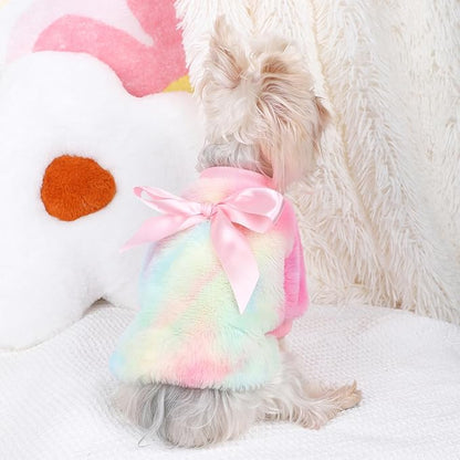 Dog Sweaters for Small Dogs Girl Boy Winter Tie-Dye Puppy Sweater Warm Pet Clothes Outfits for Chihuahua Yorkie Shih Tzu Teacup Cold Weather Dog Coat Spring Cat Apparel (X-Small 1)