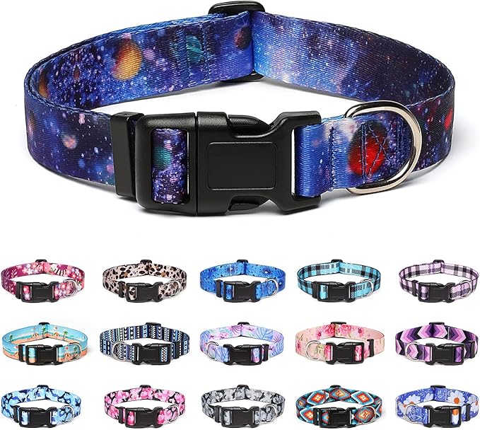 Adjustable Dog Collar with Patterns