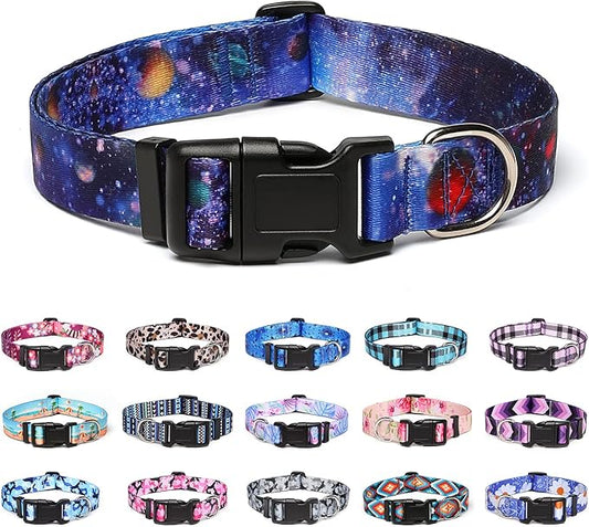 Adjustable Dog Collar with Patterns