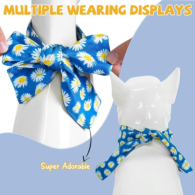 SCENEREAL Summer Daisy Floral Dog Bandana