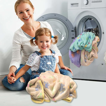 Dog Blanket 3 Pack Kennel,41" x 31" Soft (1Purple,1Brown,1Green)