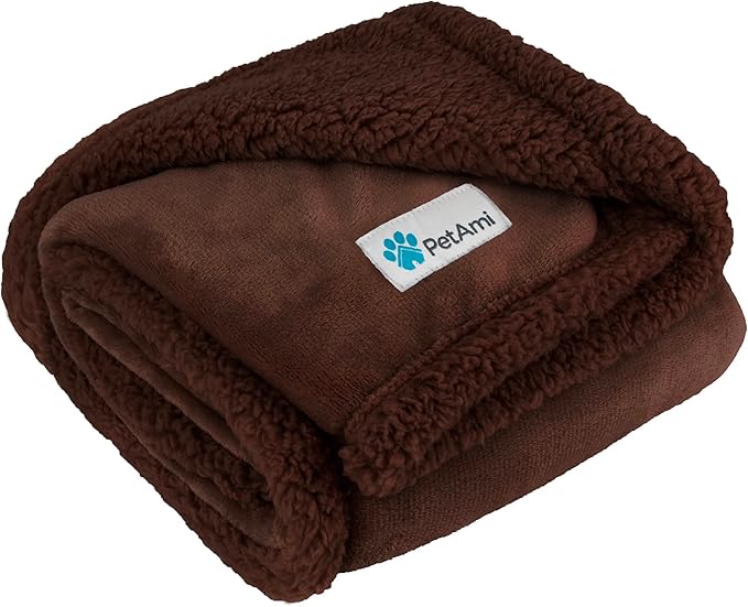 PetAmi Waterproof Dog Blanket for Small Medium Dog 29x40 Brown