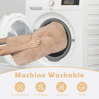 JOEJOY Large Dog Bed Crate Pad Anxiety，40" x 27", Beige