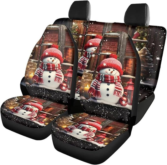Christmas Snowman Automotive Full Set Seat Covers 4