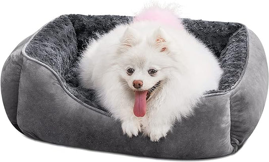 JOEJOY Rectangle Dog Bed for Large Medium Small Dogs Machine Washable Sleeping Dog Sofa Bed Non-Slip Bottom Breathable Soft Puppy Bed Durable Orthopedic Calming Pet Cuddler