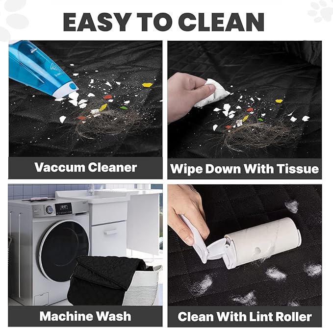 Dog Car Seat Cover for Back Seat Waterproof Car Seat Protector for Dogs with Side Flaps Scratchproof Dog Backseat Cover