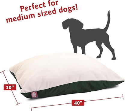 30x40 Green Rectangle Pet Dog Bed With Removable Washable Cover By Majestic Pet Products Small to Medium