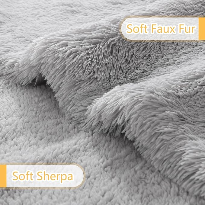 LOCHAS Luxury Fluffy Dog Blanket 20''x30'' Light