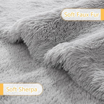 LOCHAS Luxury Fluffy Dog Blanket 20''x30'' Light