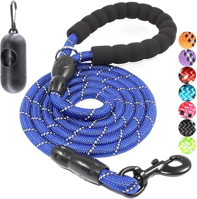 BAAPET 2/4/5/6 FT Dog Leash with Comfortable Padded Handle and Highly Reflective Threads for Small Medium and Large Dogs (6FT-1/2''