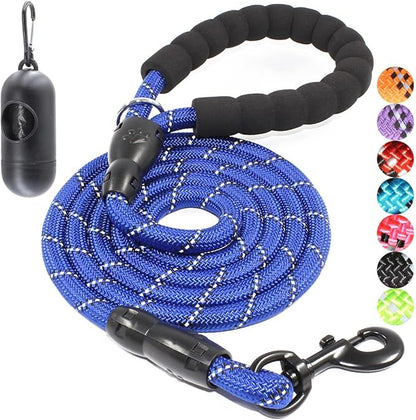 BAAPET 2/4/5/6 FT Dog Leash with Comfortable Padded Handle and Highly Reflective Threads for Small Medium and Large Dogs (6FT-1/2''
