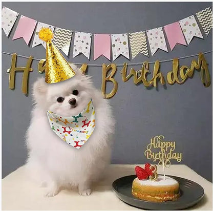 Dog Birthday Hat and Dog Birthday Bandana