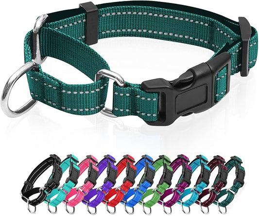 Reflective Martingale Dog Collars. Dog Collar with Quick