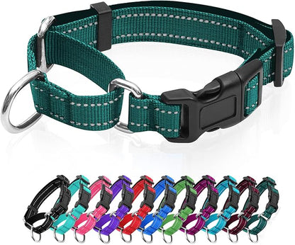 Reflective Martingale Dog Collars. Dog Collar with Quick