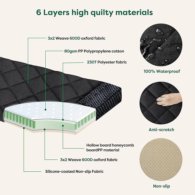 nzonpet Dog Car Seat Cover for Back Seat