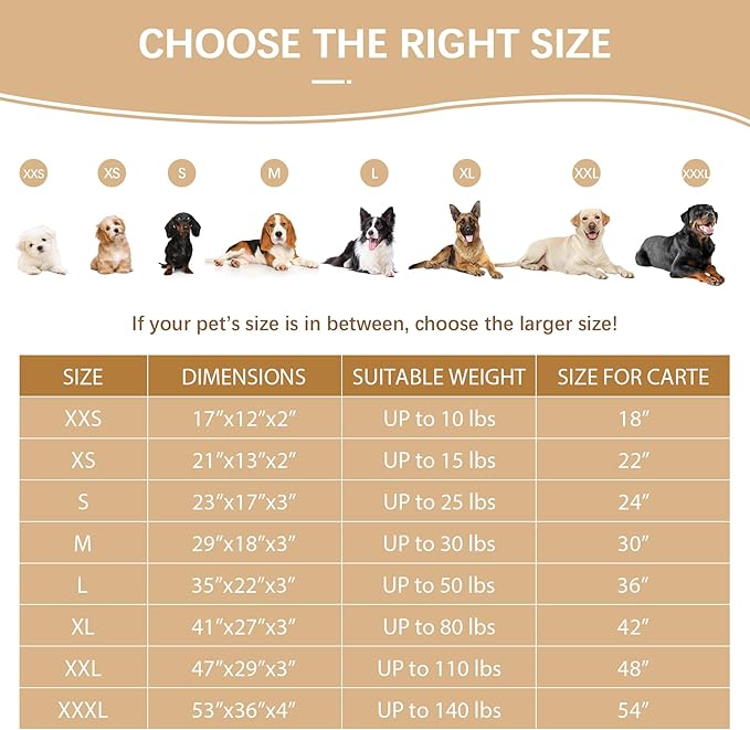 MIHIKK Small Dog Beds Washable 18 inch