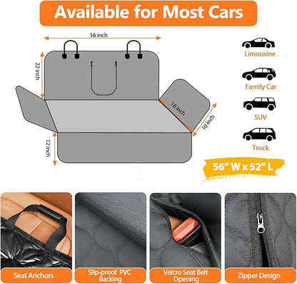 URPOWER Dog Car Seat Cover for Back Seat