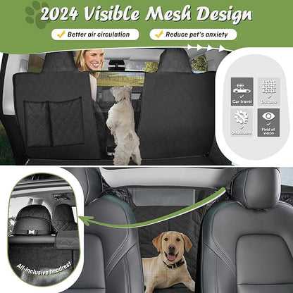 Custom Fit for Toyota RAV4 Rear Seat Pet Cover 2024 2023 2022 2021 2020 Dog Seat Cover for Back Seat Pet Mat Waterproof Scratch Proof Hammock Liner 600D Oxford Fabric RAV4 Accessories