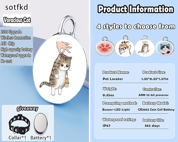 Cat Tracker-Airtag Cat Collar-Cat Tracker Collar-Pet Tracker