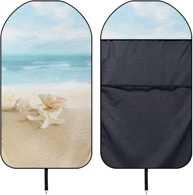 Yewattles Beach Starfish Waterproof Seat Protector for Car