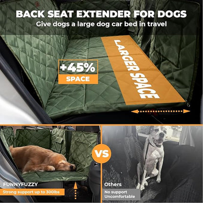 FUNNYFUZZY back seat extender for dogs 100% Waterproof