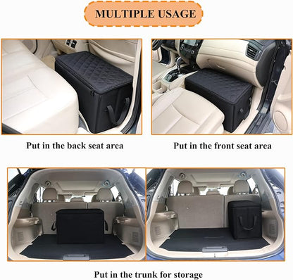 Dog Car Seat Extender with Storage 200lbs, Car 19.3"x9.85"x13")