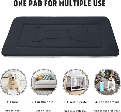 JoicyCo Extra Large Dog Bed Soft Dog Crate Pad Mat 48 in Non-Slip Bottom Washable Dog Sleeping Mattress Pet Beds Cat Bed Kennel Pad