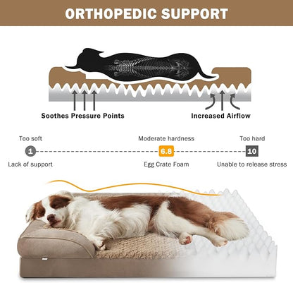 INVENHO Orthopedic Dog Bed for Large Dogs
