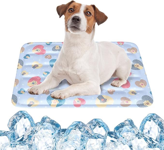 Enjoying Cooling Mat for Small Medium Dogs Cats 19.7" x 23.6" Pet