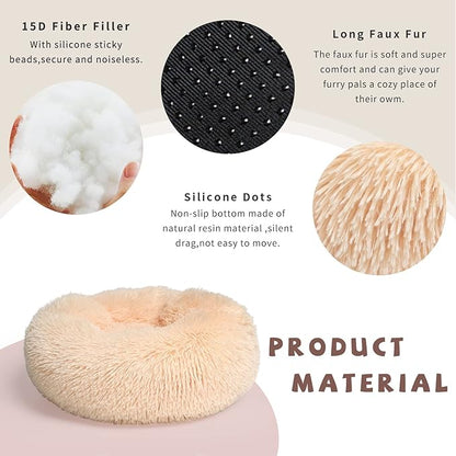 Light Brown Dog Bed Washable 15 inches 5 lbs