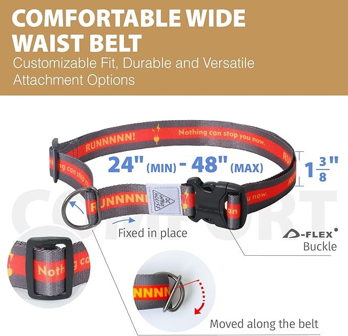Hands Free Dog Leash with Waist Belt Lifetime Replacement 5518